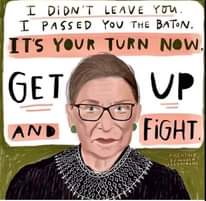 Women, continue the fight for equality ! Fight like RBG !