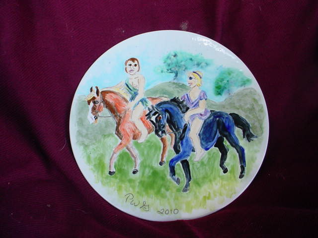 ceramic painting of Alexander and Hephastion